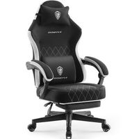 silla gaming dowinx cojin con muelles y bolsillos respaldo reclinable de 90 a 135 con reposapies tejido transpirable color negro