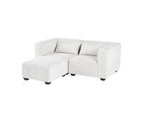 sofa modular dos plazas liza con reposapies  beige para hogar moderno mueble de almacenaje  - homekit