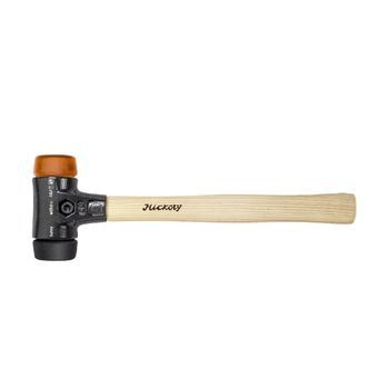 Wiha Martillo De Cara Blanda Safety De Dureza Media/duro Con Mango De Madera Hickory, Cabezal Redondo (26613)