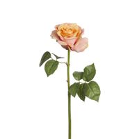 tallo de rosa artificial naranja h57