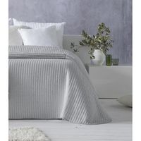 colcha hosteline agnes gris perla cama de 105 1 pieza