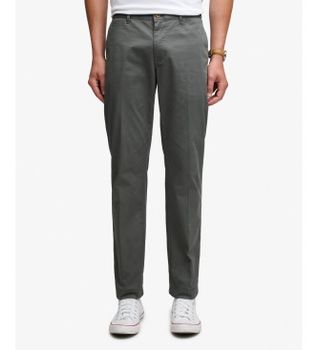 Superdry para hombre. M7011418A Pantalón Chino Premium Regular verde (36/32), Casual, Algodón