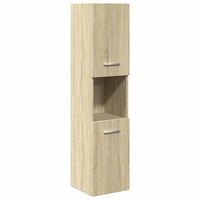 armario de bano madera ingenieria roble sonoma 30x30x130 cm vidaxl