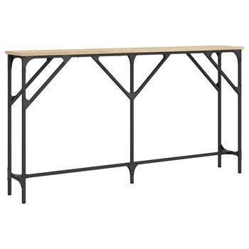 Mesa Consola | Mesa De Entrada | Mesa Auxiliar Madera De Ingeniería Roble Sonoma 140x23x75 Cm