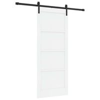 puerta corredera blanco y negro 83 x 202 cm vidaxl