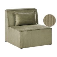sillon modular de pana asiento 1 plaza cojin adicional moderno verde lemvig
