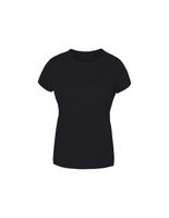 camiseta de fitness joluvi combed cotton mujer negro