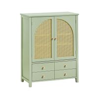 aparador recibidor con 2 puertas madera verde