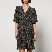 marant etoile velodia printed crepe de chine dress - fr 38uk 10