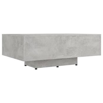 Mesa de centro madera ingeniería gris hormigón 85x55x31 cm