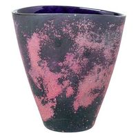 jarron gris y rosa opaco