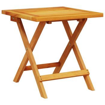Mesa Auxiliar De Jardín | Mesa De Exterior Madera Maciza De Acacia 40x40x40 Cm