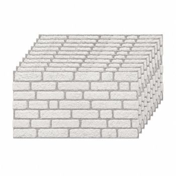 Set De 10 Paneles Decorativos Efecto Ladrillo Nórdico 100x50cm