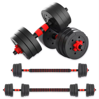 juego de mancuernas ajustables 2 en 1 con barras multifuncion 10kg-20kg-25kg-30kg