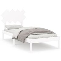 cama individual  cama para adultos  estructura de cama de madera maciza blanca 90x190 cm