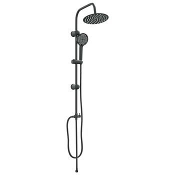 Sistema De Ducha Negro 47 X 20 X 95 Cm Acero Inoxidable Vidaxl