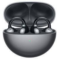 huawei freeclip auriculares open-ear bluetooth con estuche de carga inalambrica negro