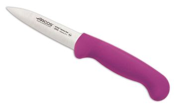 Cuchillo mondador de acero inoxidable nitrum de 80 mm mango fucsia