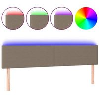 cabecero con led de tela gris taupe 160x5x7888 cm vidaxl