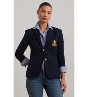 lauren ralph lauren para mujer 201797305005 blazer de jacquard entorchado marino s casual algodon clasico manga larga