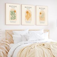 set de 3 cuadros 191 marco premium chapado en roble 50x70 cm
