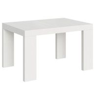 ribo fresno blanco mesa rectangular extensible de 6 a 18 plazas l 130 a 390 cm-soporte 2 pies