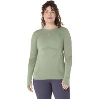 asics road seamless  camiseta de running mujeres - gris azul