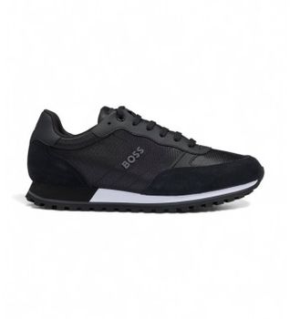 BOSS para hombre. 50498133 Zapatillas Parkour negro (40), Plano, Cordones, Casual