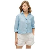 superdry camisa chemise manches longues casual boyfriend para mujer