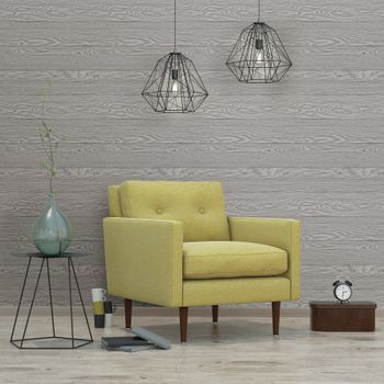 Papel Pintado Vinílico Ecológico De Listones Tablas De Madera Gris En Relieve - Porto Ancora 681251 De Gaulan - Rollo De 10 M X 0,53 M