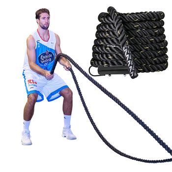 Cuerda Entrenamiento Funcional Con Gancho En El Extremo - Negro, 9 M