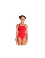 banador de natacion arena team swimsuit nina rojo