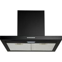 logik l60chdb17 chimney cooker hood - black black