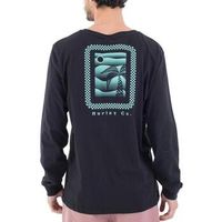 hurley camiseta manga larga evd checker para hombre