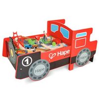 mesa de tren locomotora - 1228 x 638 x 59 cm - a partir de 3 anos - hape