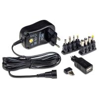 dcu cargador universal conmutado de salida variable 18w 15ausb alta eficiencia energetica negro