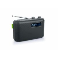 dabdab portable radio black lcd display with backlight