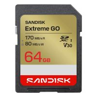 tarjeta de memoria sandisk extreme go 64 gb sdxc uhs-i 170 mbs v30 resistente