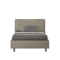cama con somier acolchada 120x190 cuero sintetico capuchino antea large