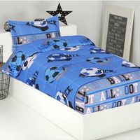 edredon ajustable cama infantil futbol quick color azul talla cama 90