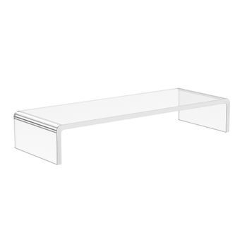 Soporte Para Monitor 53x19x9cm Elevador Ergonómico Con Espacio Para Teclado Acrílico Transparente