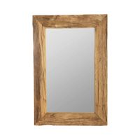 espejo de madera beige 90x60