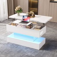 mesa de centro - mueble para salon - tablero de particulas - blanco 100x50x515cm