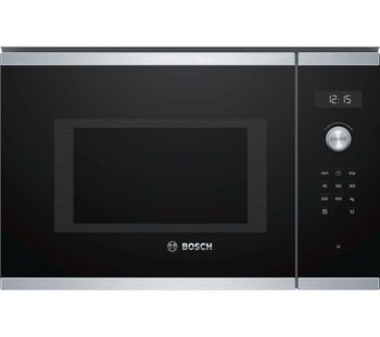 BOSCH Serie 6 BFL554MS0B Built-in Solo Microwave - Stainless Steel, Stainless Steel