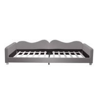 sofa cama de 90x200cm en tejido de rizo frances con somier gris