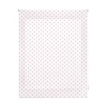 Estor Enrollable Infantil - Estor Infantil Tamaño 120x250 - Estor Enrollable Color Blanco Con Estrellas Rosa | Blindecor