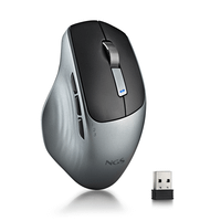 mouse ngs wireless lush-rb 24 bt 1600dpi 6 botones recargable silencioso multidispositivo negro