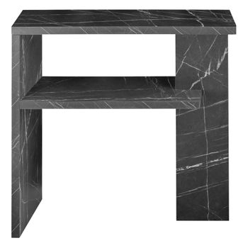 Consola efecto mármol negro 80cm