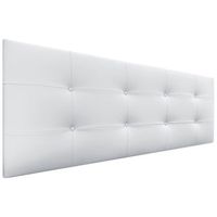 cabecero de polipiel capitone 145x60cm camas 135140 - blanco