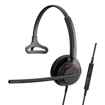 Auriculares EPOS IMPACT 730 con cable USB-C y adaptador USB-A para llamadas y música negros